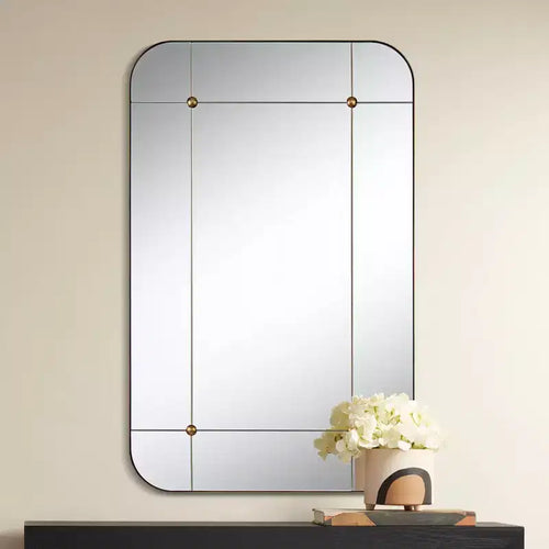 Miroir mural segmenté or vieilli 24x38