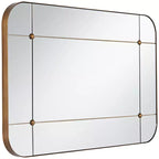 Miroir mural segmenté or vieilli 24x38