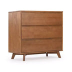 Commode à 3 tiroirs – Meuble de rangement compact pour chambre avec tiroirs coulissants fluides