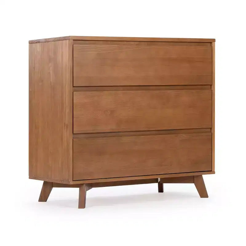 Commode à 3 tiroirs – Meuble de rangement compact pour chambre avec tiroirs coulissants fluides