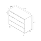 Commode à 3 tiroirs – Meuble de rangement compact pour chambre avec tiroirs coulissants fluides