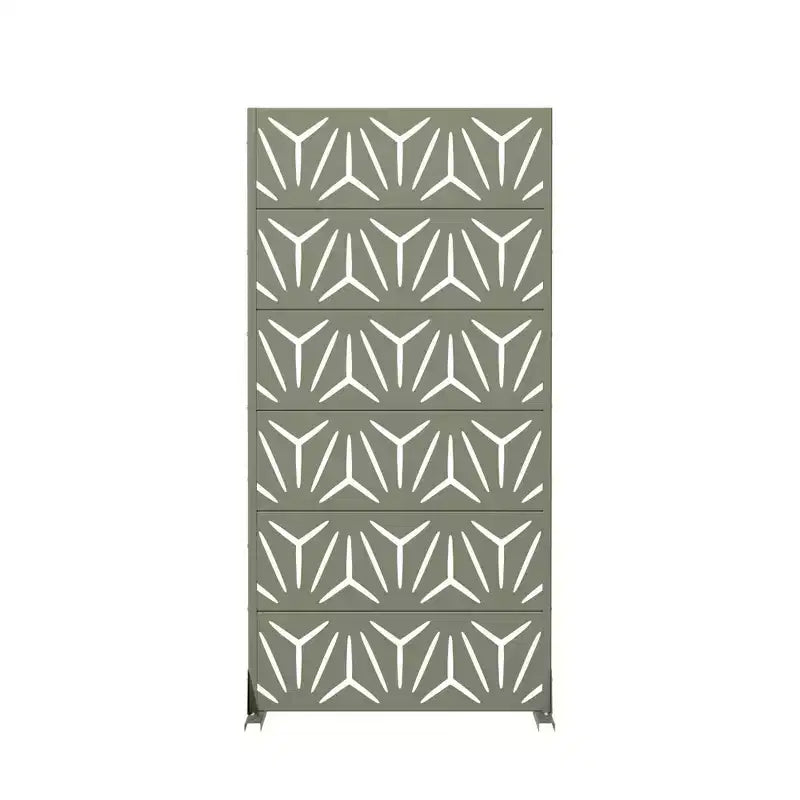 Séparateur de pièce en acier galvanisé Olive Gray, 72x35x16, Écran d'intimité pour patio de maison (6)