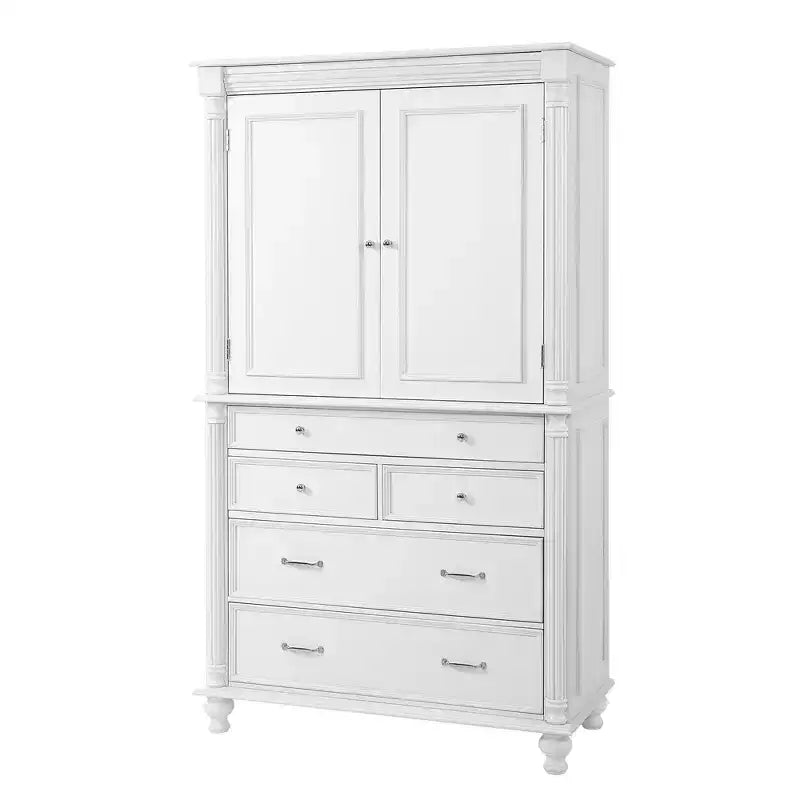 Meuble de rangement autoportant pour cuisine de 196,3 cm de haut avec 6 portes, 5 tiroirs et étagères réglables