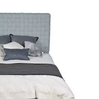 Lit Reine 91 po Sari Chenille sarcelle pâle/Fini gris