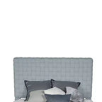 Lit Reine 91 po Sari Chenille sarcelle pâle/Fini gris