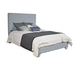 Lit Reine 91 po Sari Chenille sarcelle pâle/Fini gris