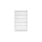 Commode haute blanche à 5 tiroirs – Armoire de rangement verticale pour chambre et placard