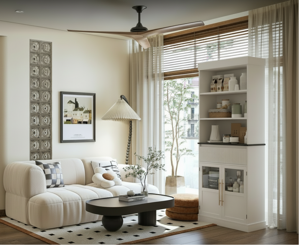 Living Room with Storage Cabinet